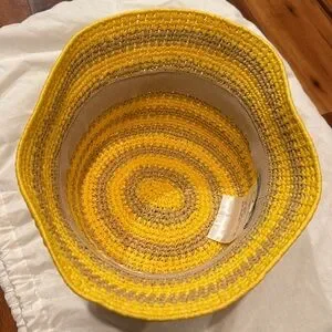 Prada | Accessories | Prada Yellow And Tan Crochet Bucket  display picture 2